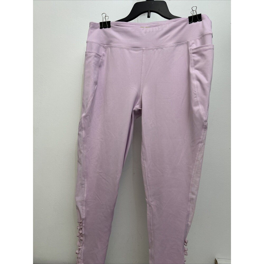 Tek Gear DryTEK Work Out Gear Leggings, Lilac, with Pockets, Weaving, Womens XL